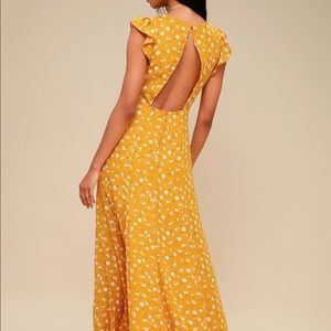 Floral Backless Maxi Dress